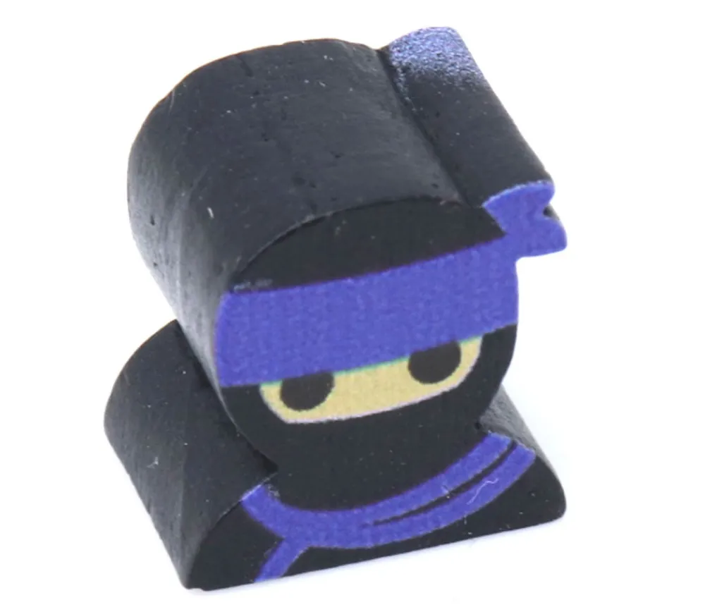 Tout Pour le Jeu Pion de jeu ninja noir espion en bois 16 x 14 x 10 mm