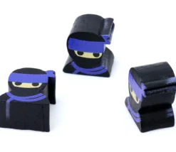 Tout Pour le Jeu Pion de jeu ninja noir espion en bois 16 x 14 x 10 mm