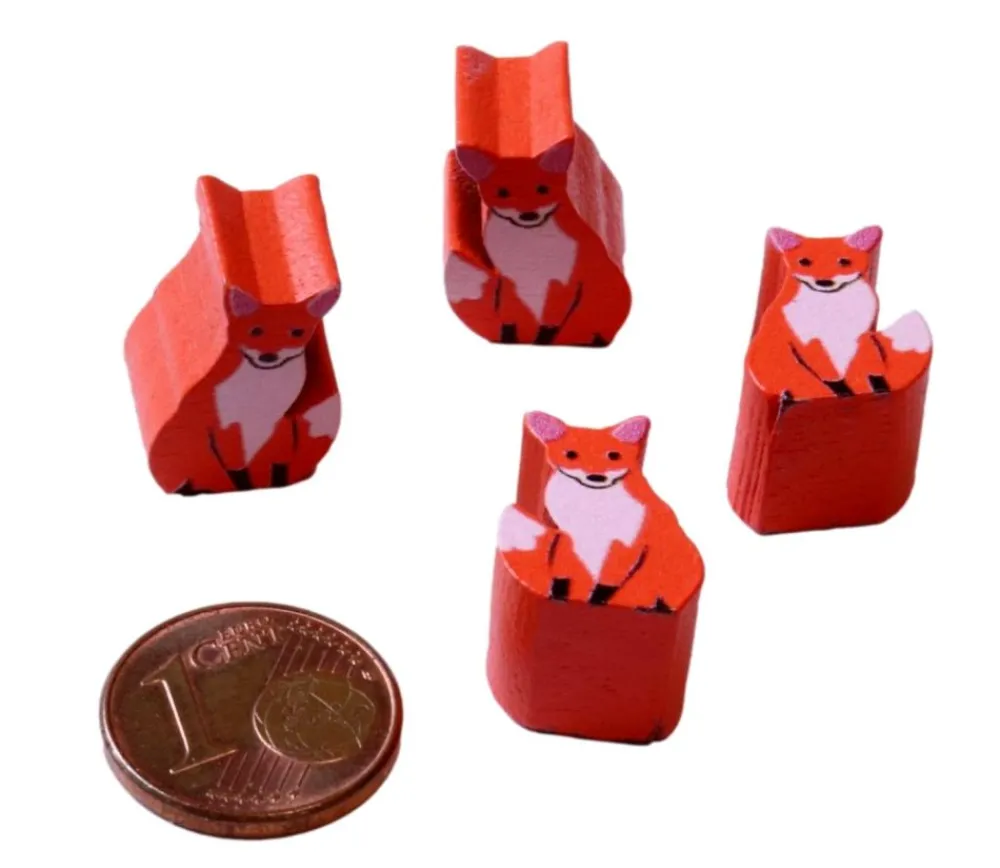 Tout Pour le Jeu Pion de jeu renard orange en bois 15 x 11 x 10 mm