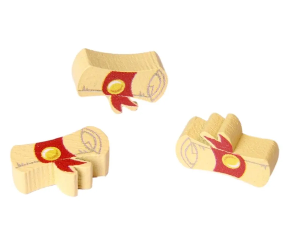 Tout Pour le Jeu Pion de jeu rouleau parchemin en bois 16 x 5 x 10 mm