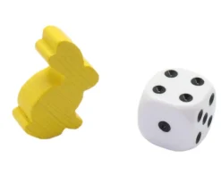 Tout Pour le Jeu Pion en bois lapin JAUNE 22x31x8 mm