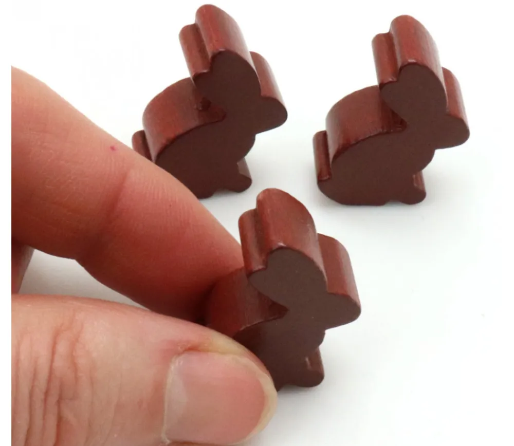 Tout Pour le Jeu Pion en bois lapin JAUNE 22x31x8 mm