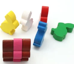 Tout Pour le Jeu Pion en bois lapin marron dodu 22 x 30 x 10 mm animal pour jeu