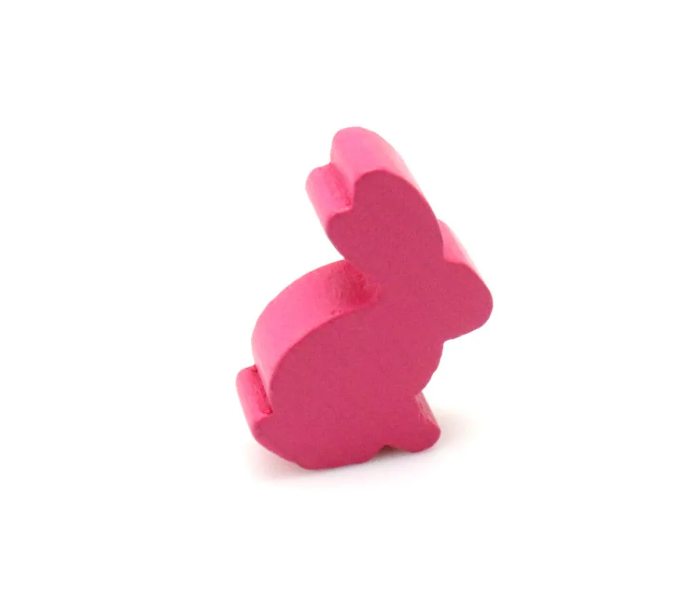 Tout Pour le Jeu Pion en bois lapin rose 22 x 31 x 8 mm animal pour jeu