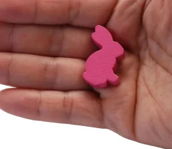 Tout Pour le Jeu Pion en bois lapin rose 22 x 31 x 8 mm animal pour jeu
