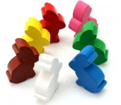Tout Pour le Jeu Pion en bois lapin rouge 22 x 31 x 8 mm animal pour jeu