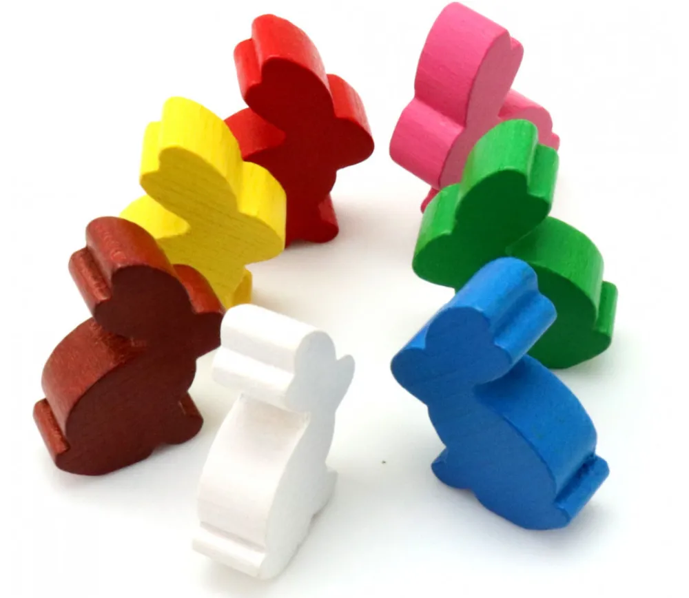 Tout Pour le Jeu Pion en bois lapin rouge 22 x 31 x 8 mm animal pour jeu