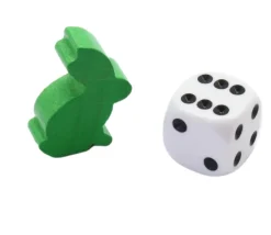 Tout Pour le Jeu Pion en bois lapin vert 22 x 31 x 8 mm animal pour jeu