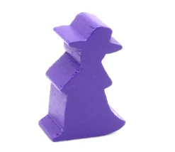 Tout Pour le Jeu Pion en bois sorcière magicien violet 20 x 30 x 10 mm
