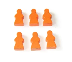 Tout Pour le Jeu Pion fille meeple en bois personnage joueur 13 x 23 X 8 mm femme à l'unité