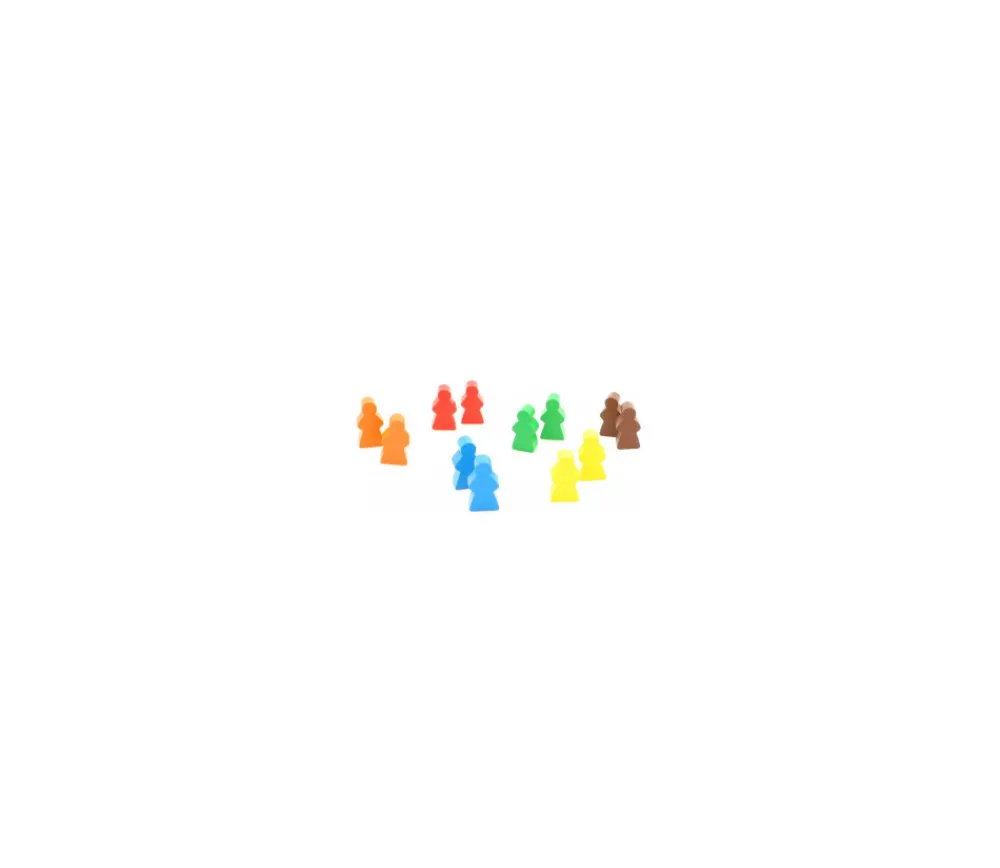 Tout Pour le Jeu Pion fille meeple en bois personnage joueur 13 x 23 X 8 mm femme à l'unité