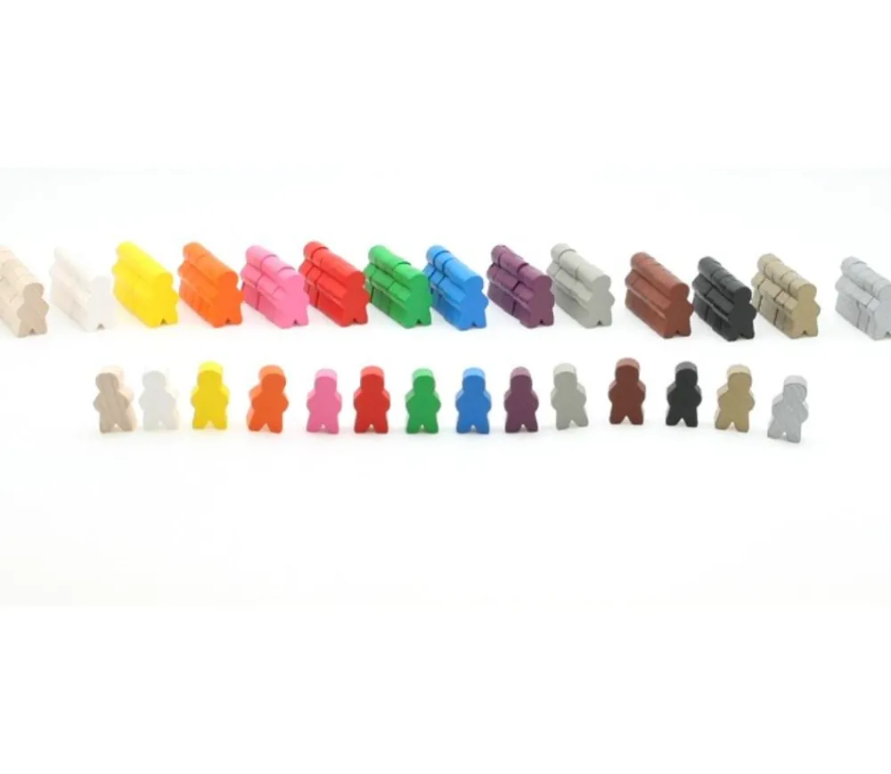 Tout Pour le Jeu Pion garçon en bois bonhomme meeple 14 x 24 X 8 mm personnage à l'unité