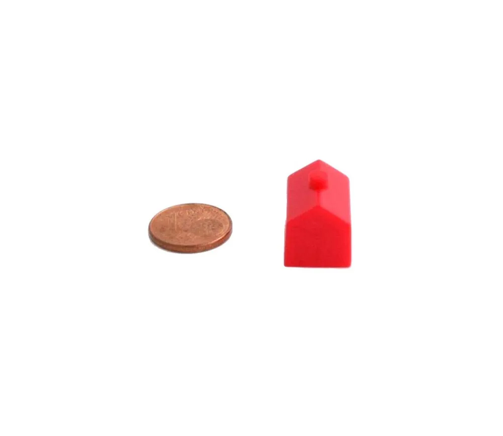 Tout Pour le Jeu Pion hotel rouge en plastique 19 x 13 X 13 mm