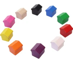 Tout Pour le Jeu Pion Hôtel grosse maison bois style monopoly 15x15x15 mm