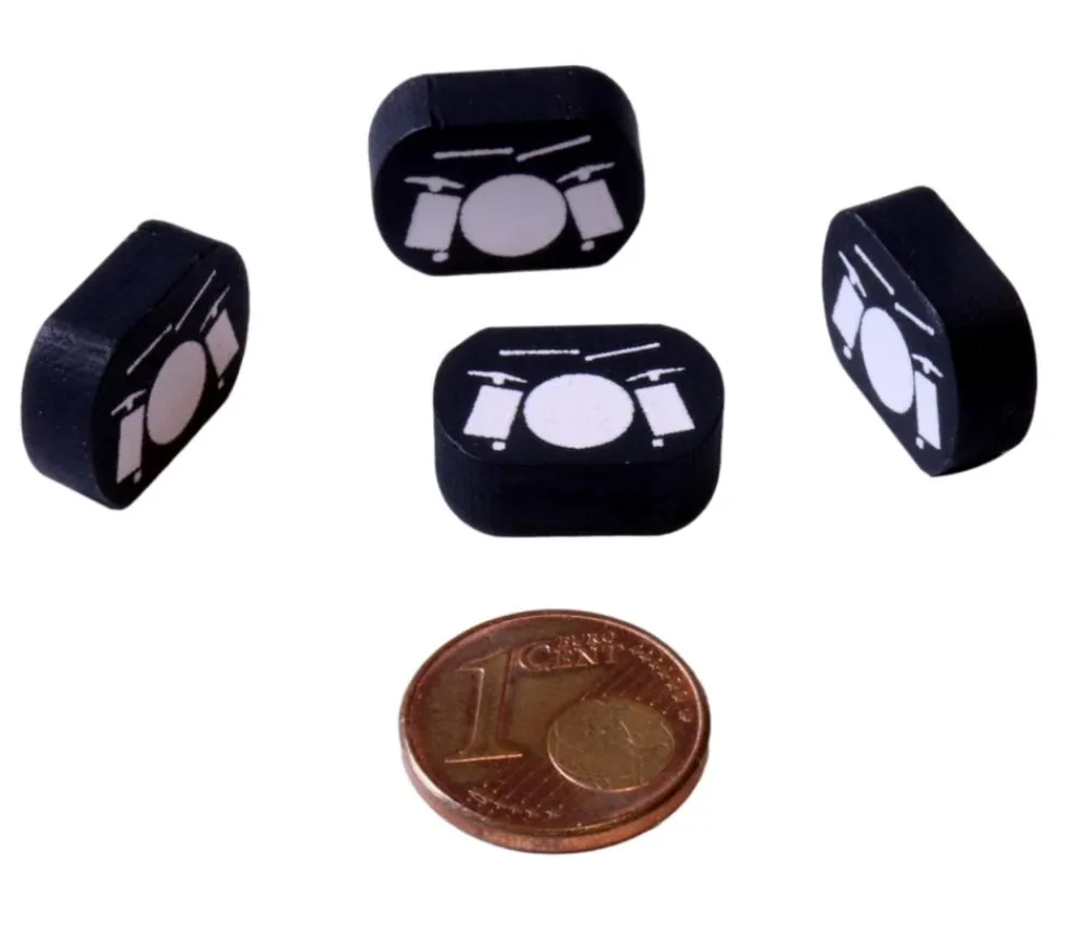 Tout Pour le Jeu Pion instrument de musique - batterie 16 x 12 x 5 mm