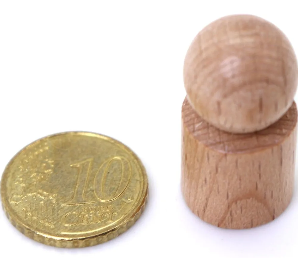 Tout Pour le Jeu Pion joueur droit avec boule en bois 15 x 29 mm pour jeu à l'unité