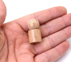 Tout Pour le Jeu Pion joueur droit avec boule en bois 15 x 29 mm pour jeu à l'unité