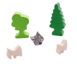 Tout Pour le Jeu Pion Loup en bois pour jeu 15 x 14 x 8 mm