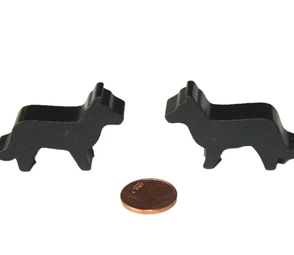 Tout Pour le Jeu Pion Loup noir en bois pour jeu