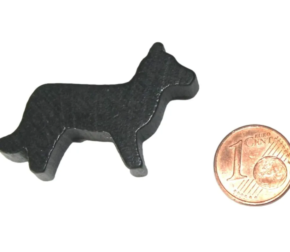 Tout Pour le Jeu Pion Loup noir en bois pour jeu