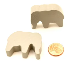Tout Pour le Jeu Pion éléphant coloré en bois 37 x 28 x 10 mm à l'unité