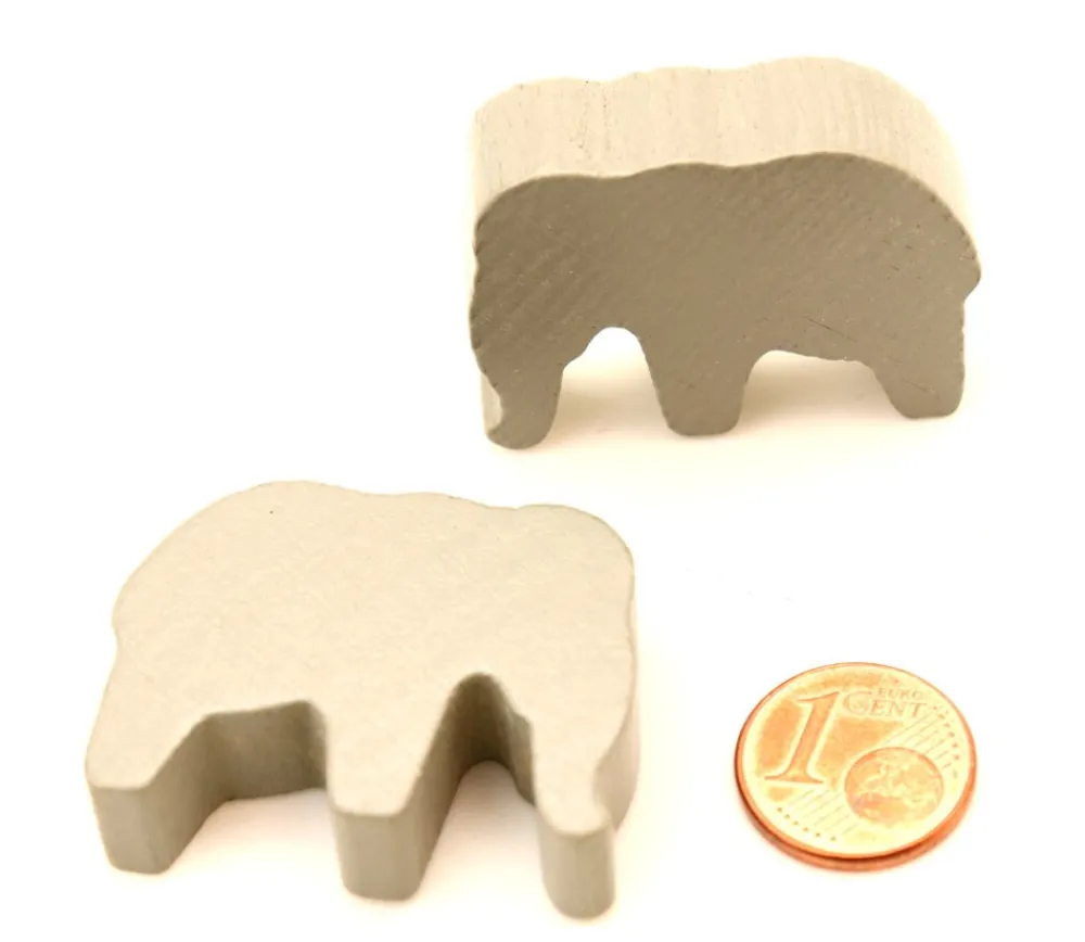 Tout Pour le Jeu Pion éléphant coloré en bois 37 x 28 x 10 mm à l'unité