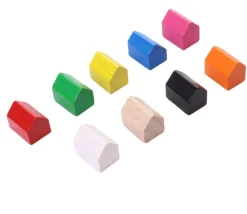 Tout Pour le Jeu Pion maison bois style monopoly 14x10x12 mm à l'unité