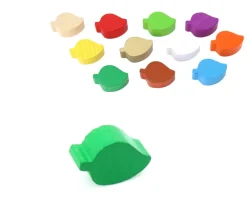 Tout Pour le Jeu Pion mini Feuille en bois coloré 20 x 14 x 8 mm pour jeux