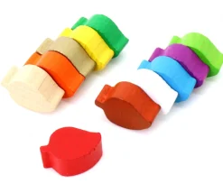 Tout Pour le Jeu Pion mini Feuille en bois coloré 20 x 14 x 8 mm pour jeux
