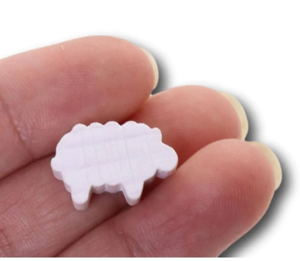 Tout Pour le Jeu Pion mini mouton blanc en bois 19 x 11 x 8 mm
