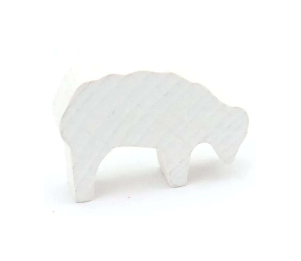Tout Pour le Jeu Pion mouton blanc 40x28x10 mm en bois pour jeu de société
