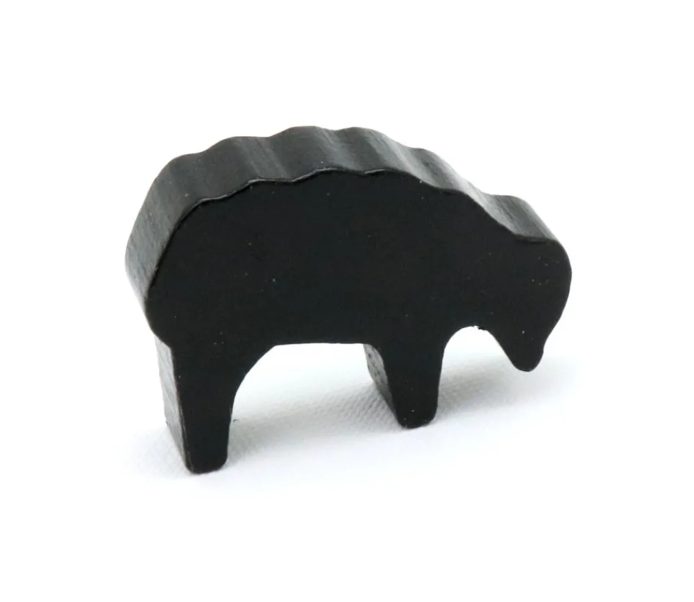 Tout Pour le Jeu Pion mouton noir 40x28x10 mm en bois pour jeu de société