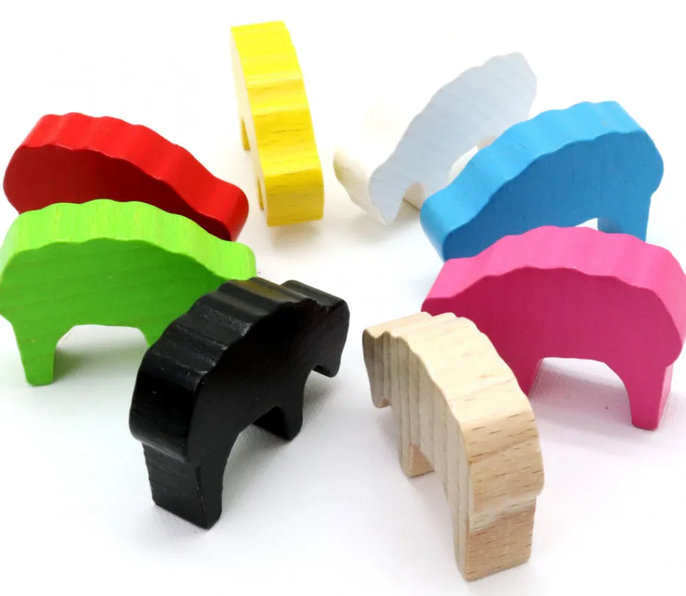 Tout Pour le Jeu Pion mouton noir 40x28x10 mm en bois pour jeu de société