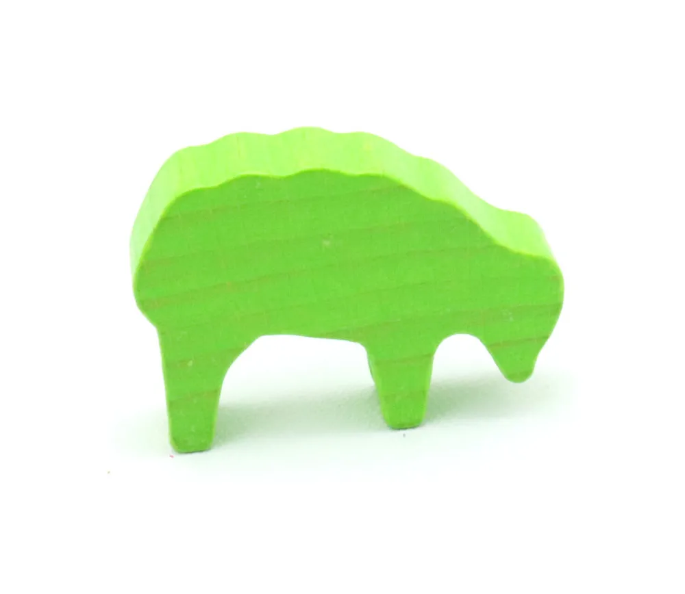 Tout Pour le Jeu Pion mouton vert clair 40x28x10 mm en bois pour jeu de société