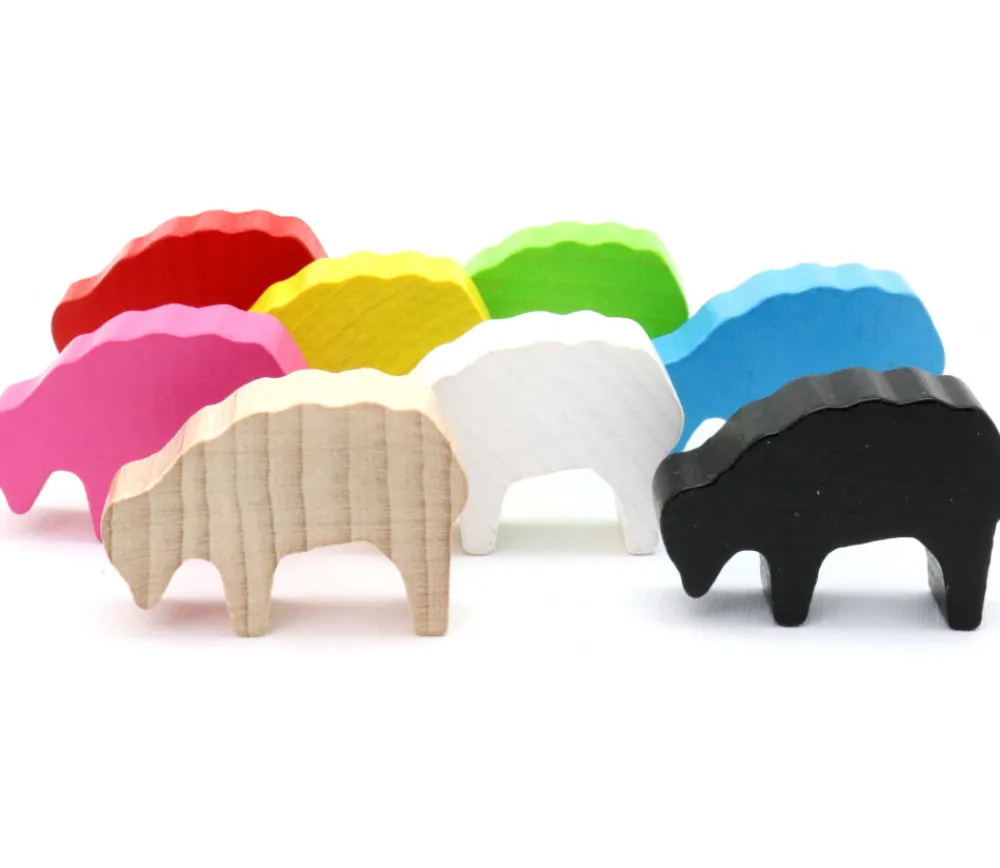 Tout Pour le Jeu Pion mouton vert clair 40x28x10 mm en bois pour jeu de société