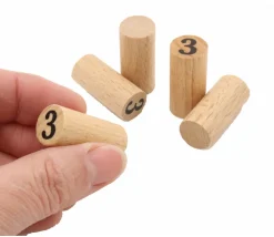 Tout Pour le Jeu Pion numéro 3 - cylindre en bois 30 mm x 14 mm pour jeu à l'unité