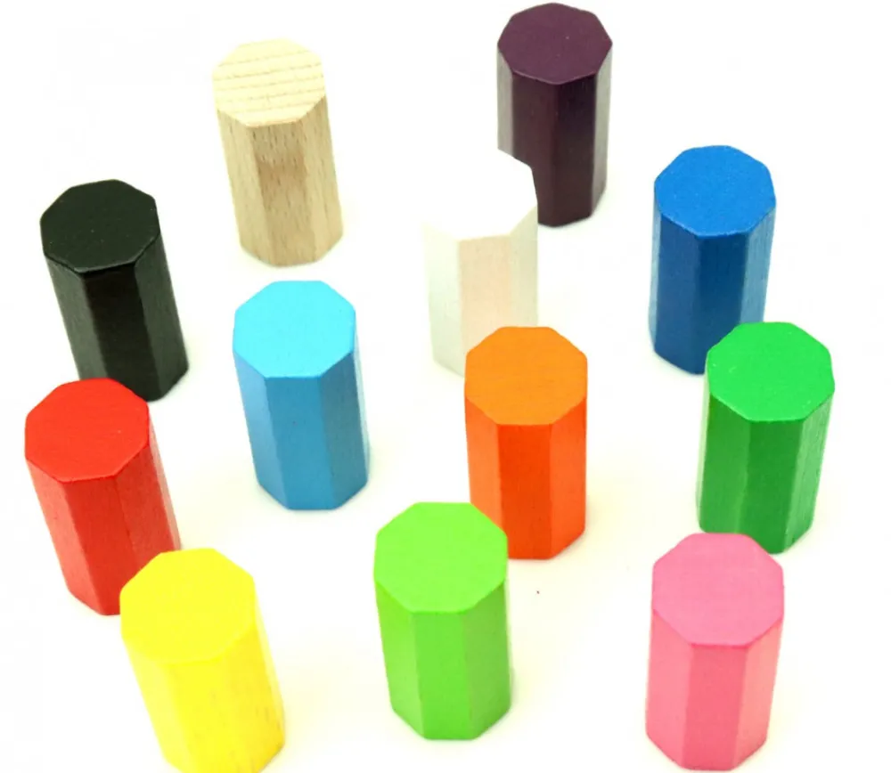 Tout Pour le Jeu Pion octogone 15 x 30 mm en bois pour jeu à l'unité