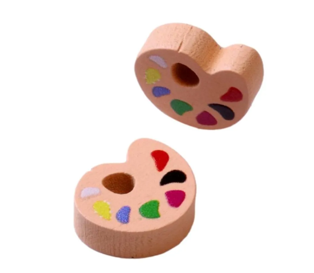 Tout Pour le Jeu Pion Palette de peintre en bois 16 x 13 x 5 mm
