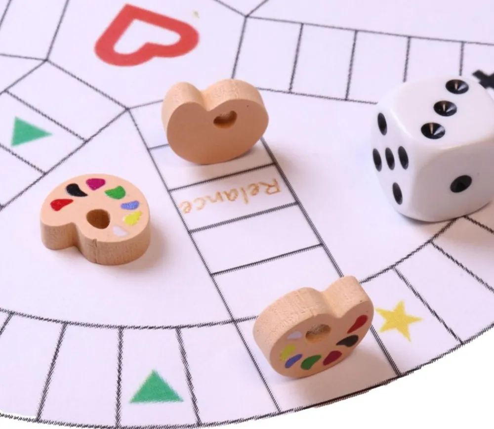 Tout Pour le Jeu Pion Palette de peintre en bois 16 x 13 x 5 mm