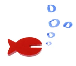 Tout Pour le Jeu Pion poisson en bois marqueur 28 x 15 x 9 mm (Icecool)