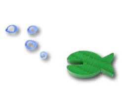 Tout Pour le Jeu Pion poisson en bois marqueur 28 x 15 x 9 mm (Icecool)
