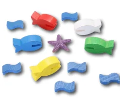 Tout Pour le Jeu Pion poisson en bois marqueur 28 x 15 x 9 mm (Icecool)