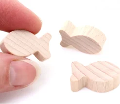 Tout Pour le Jeu Pion poisson en bois naturel 24 x 13 mm pour jeu