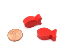 Tout Pour le Jeu Pion poisson rouge en bois 24 x 13 x 8 mm pour jeu