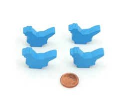 Tout Pour le Jeu Pion poule bleue claire en bois 30 x 19 x 8 mm