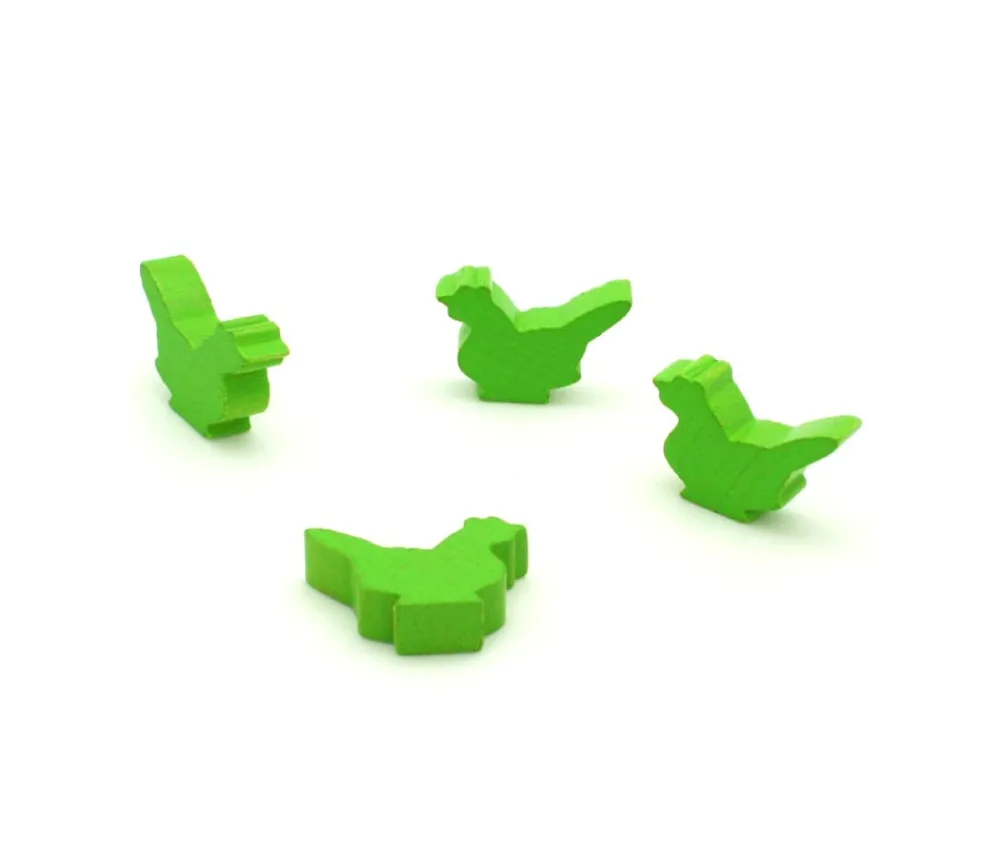 Tout Pour le Jeu Pion poule verte claire en bois 30x19x8 mm