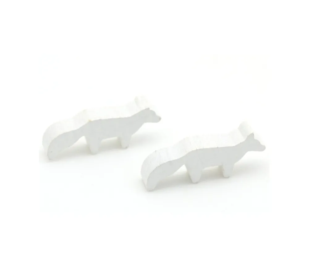 Tout Pour le Jeu Pion renard polaire blanc en bois 45 x 20 x 8 mm
