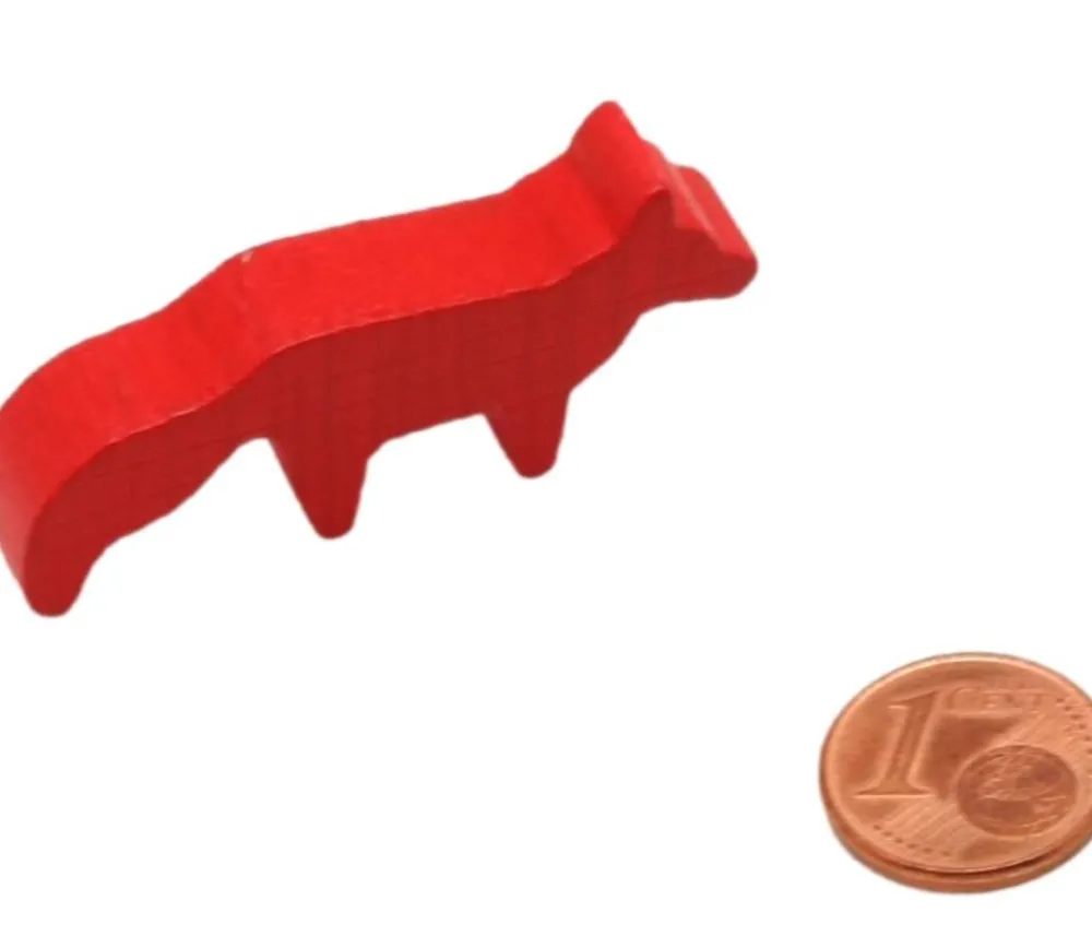 Tout Pour le Jeu Pion renard rouge en bois 45 x 20 x 8 mm