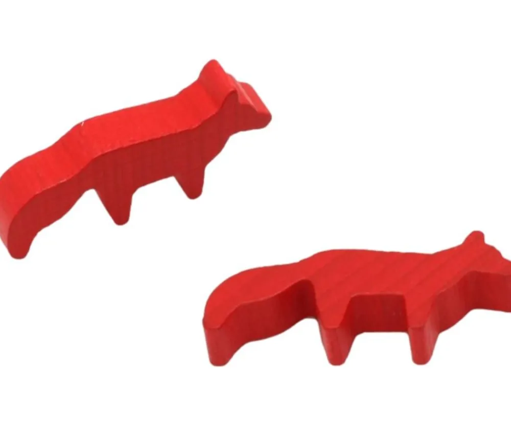 Tout Pour le Jeu Pion renard rouge en bois 45 x 20 x 8 mm