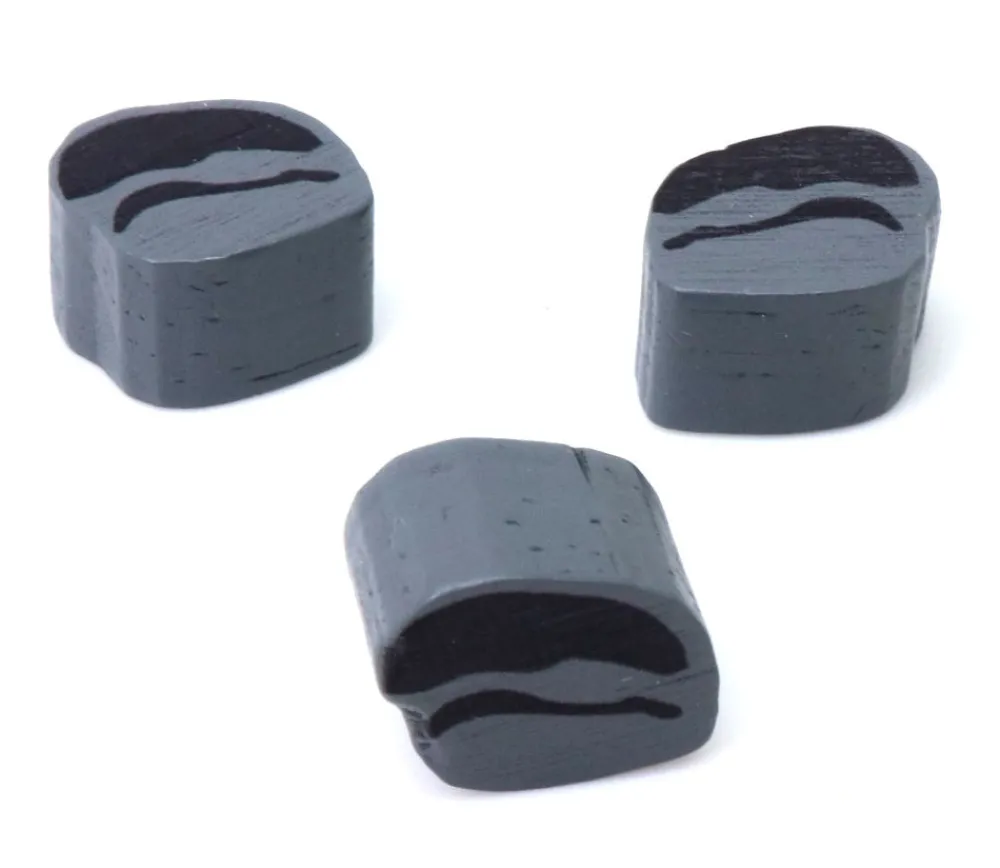 Tout Pour le Jeu Pion rocher charbon en bois gris et noir pour jeu 15 x 15 x 10 mm